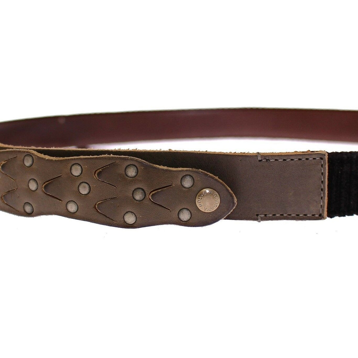 Dolce & Gabbana Brown Leather Logo Cintura Gürtel Belt