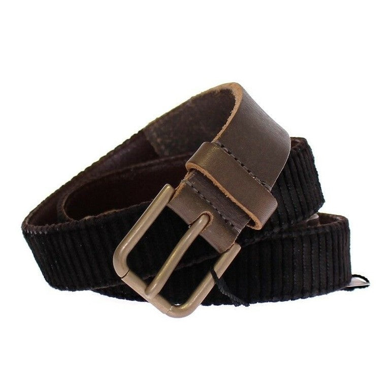 Dolce & Gabbana Brown Leather Logo Cintura Gürtel Belt