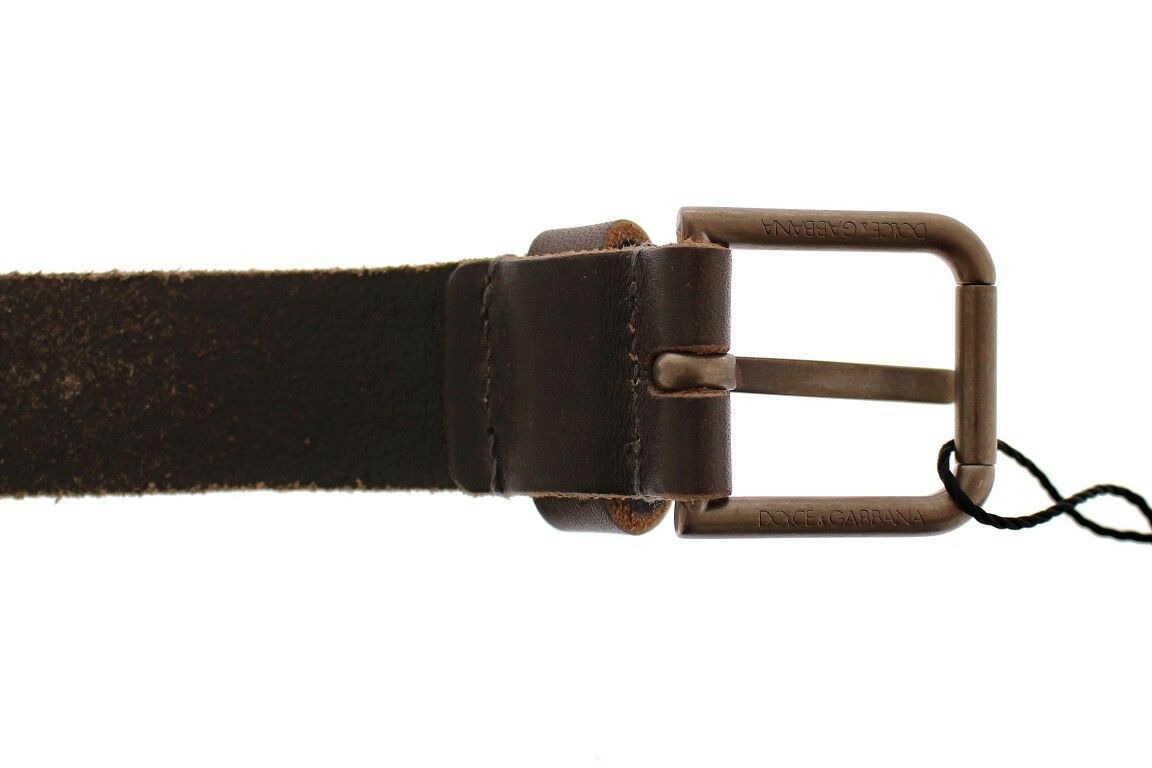Dolce & Gabbana Brown Leather Logo Cintura Gürtel Belt Dolce & Gabbana