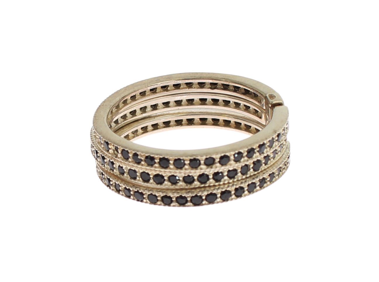 Nialaya Black CZ 925 Sterling Silver Womens Ring Nialaya