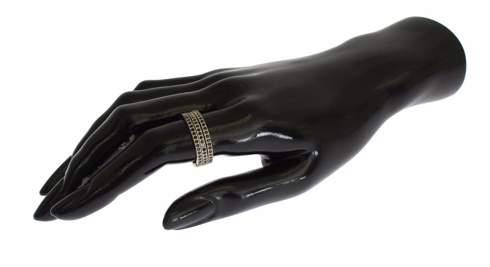 Nialaya Black CZ 925 Sterling Silver Womens Ring Nialaya