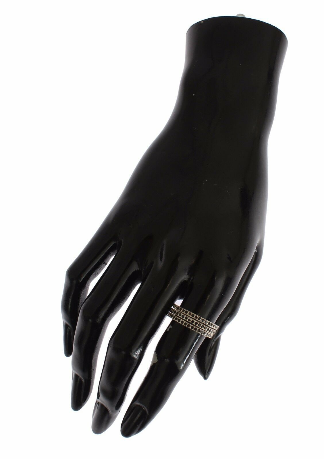 Nialaya Black CZ 925 Sterling Silver Womens Ring Nialaya