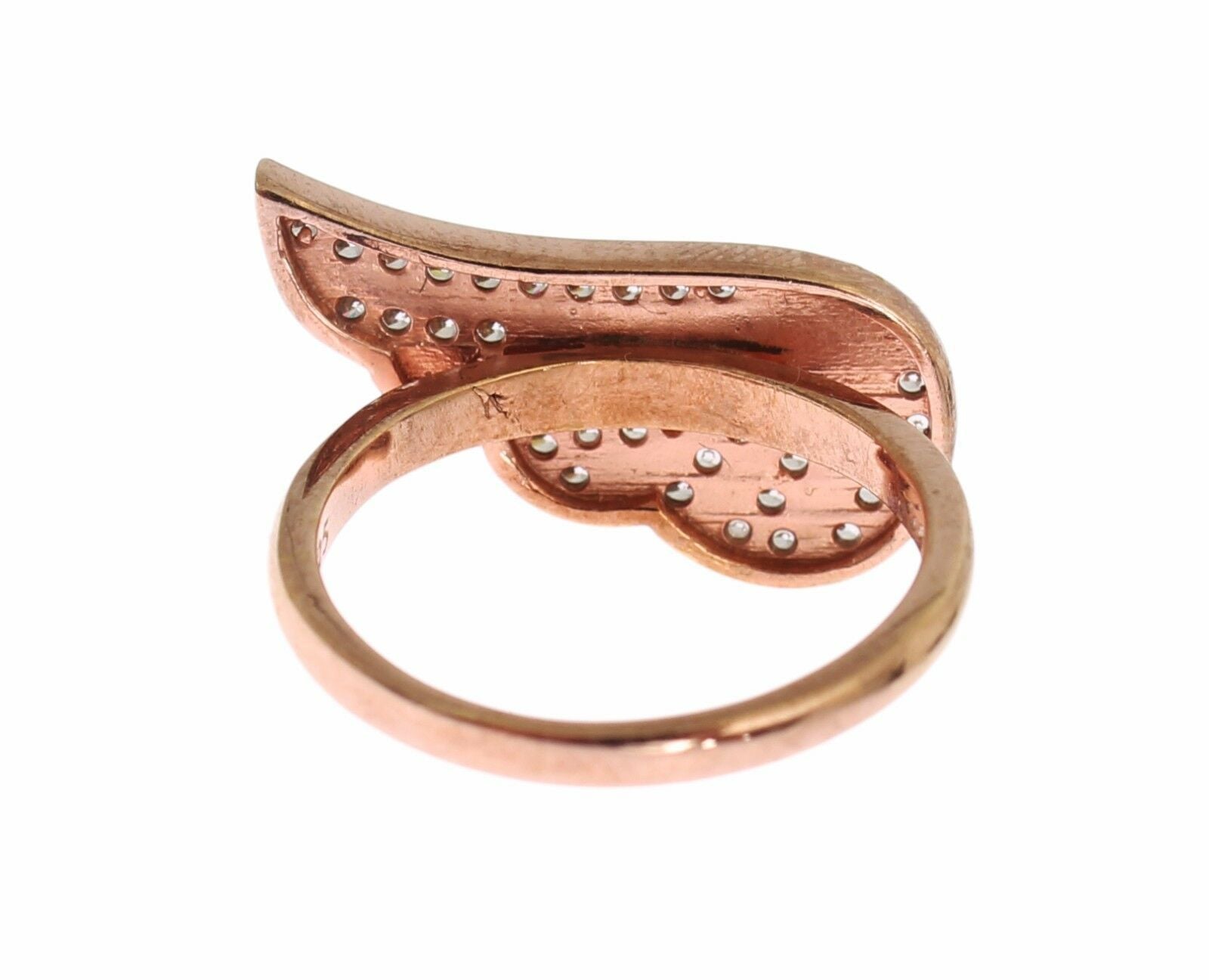 Nialaya Pink Gold 925 Silver Womens Clear CZ Ring Nialaya