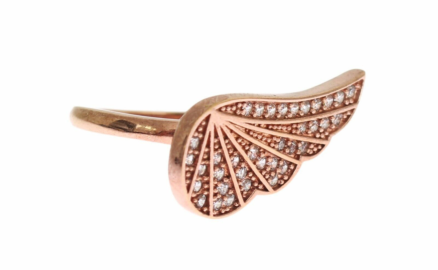 Nialaya Pink Gold 925 Silver Womens Clear CZ Ring Nialaya