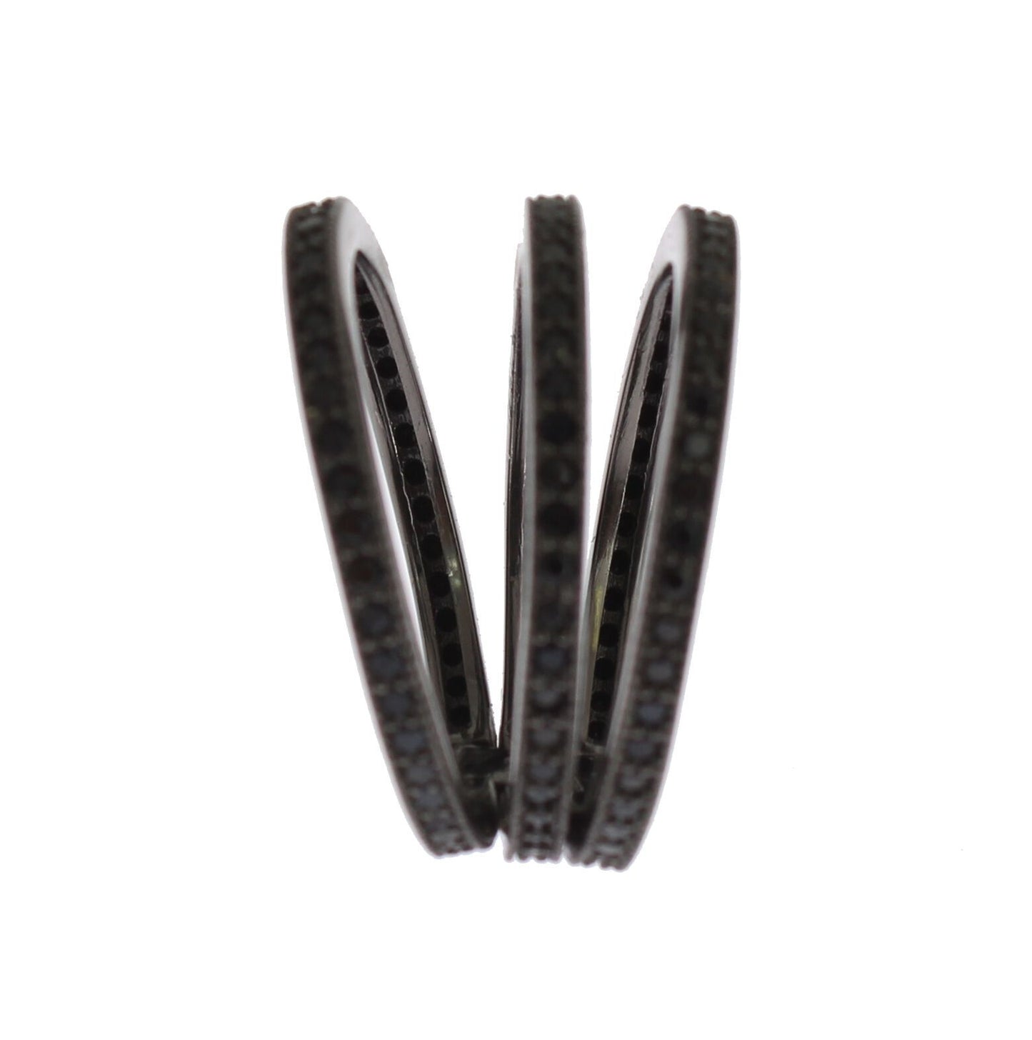 Nialaya Black CZ 925 Sterling Silver Womens Nialaya