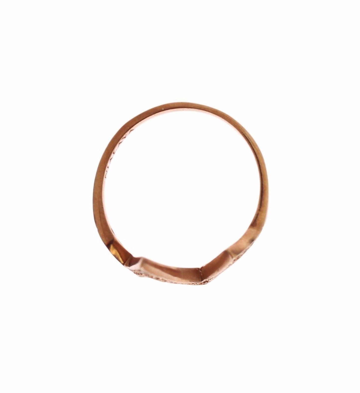 Nialaya Pink Gold 925 Silver Womens Clear Ring Nialaya