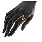 Nialaya Pink Gold 925 Silver Womens Clear Ring