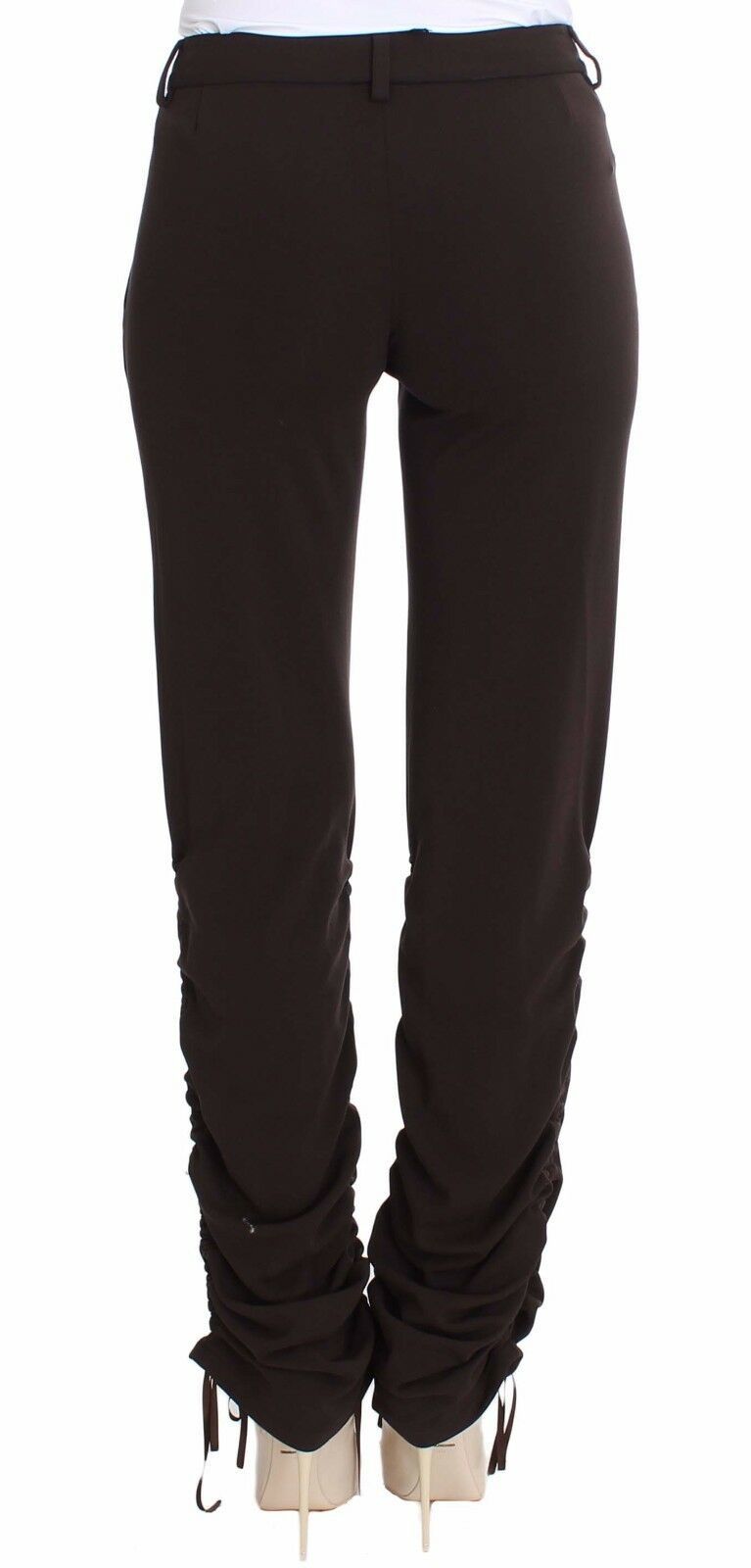 Ermanno Scervino Brown Stretch Casual Trousers Pants Ermanno Scervino