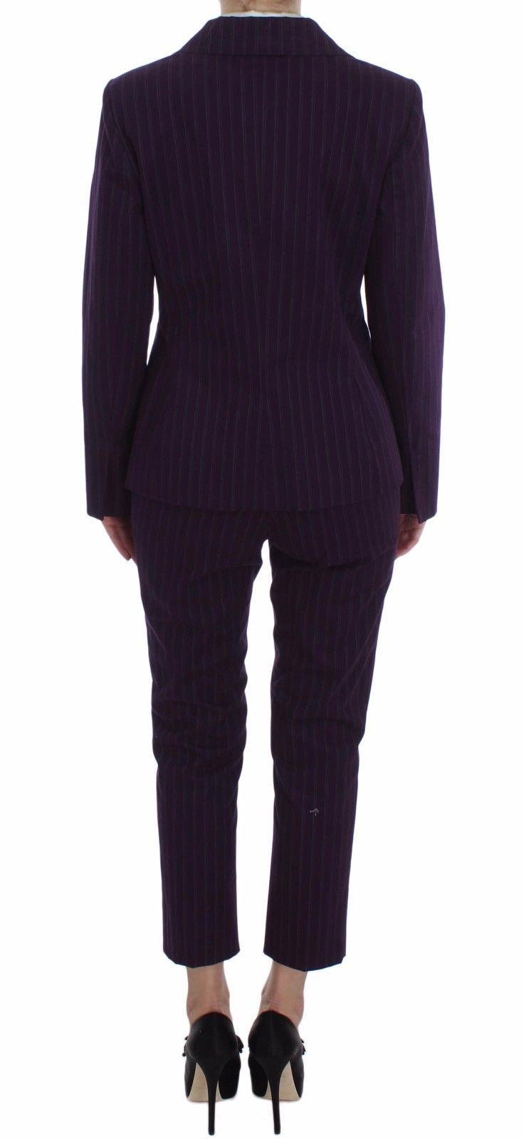 BENCIVENGA Purple Striped Stretch Coat Blazer Pants Suit BENCIVENGA