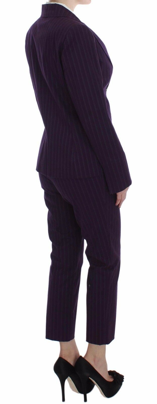 BENCIVENGA Purple Striped Stretch Coat Blazer Pants Suit BENCIVENGA