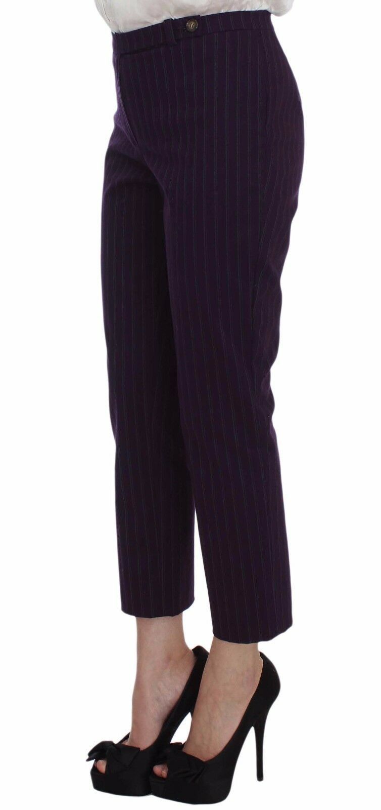 BENCIVENGA Purple Striped Stretch Coat Blazer Pants Suit BENCIVENGA