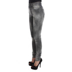 John Galliano Gray Wash Cotton Blend Slim Fit Denim Jeans Pants