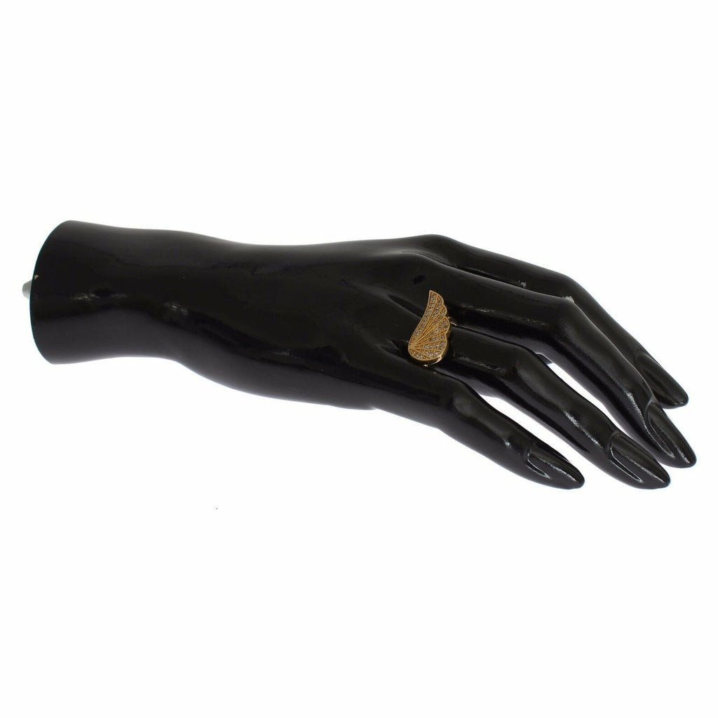 Nialaya Womens Clear CZ Gold 925 Silver Authentic Ring