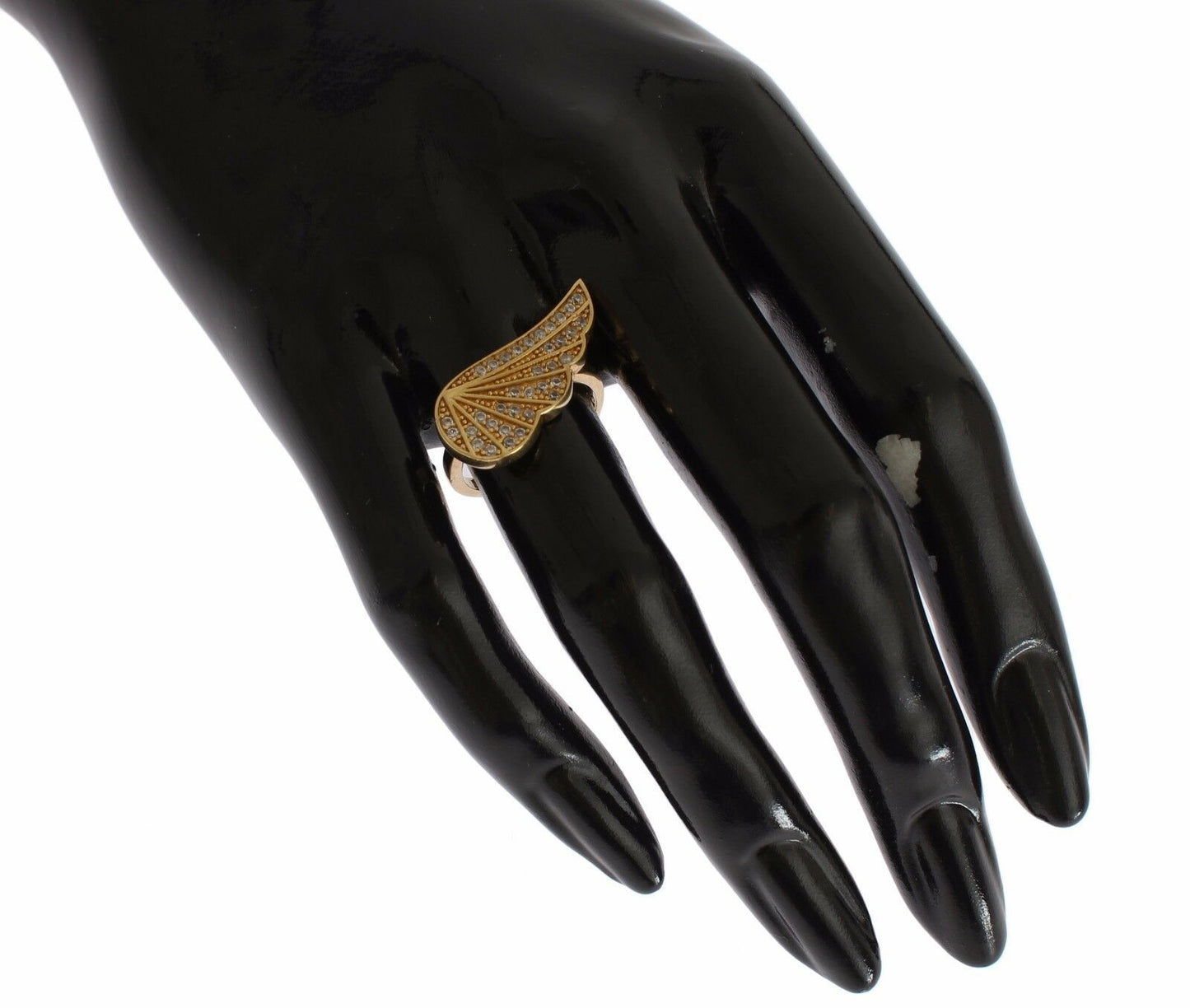 Nialaya Womens Clear CZ Gold 925 Silver Authentic Ring Nialaya