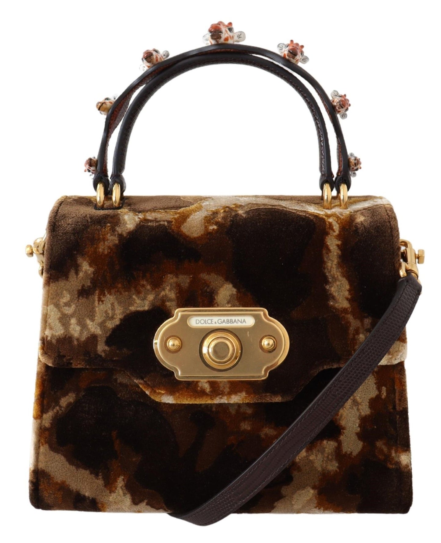 Dolce & Gabbana Brown Giraffe Crossbody Purse Borse WELCOME Purse Dolce & Gabbana