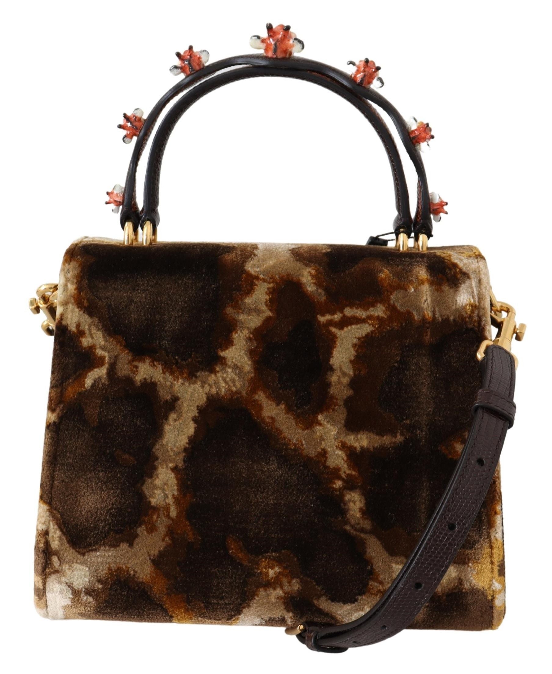 Dolce & Gabbana Brown Giraffe Crossbody Purse Borse WELCOME Purse Dolce & Gabbana