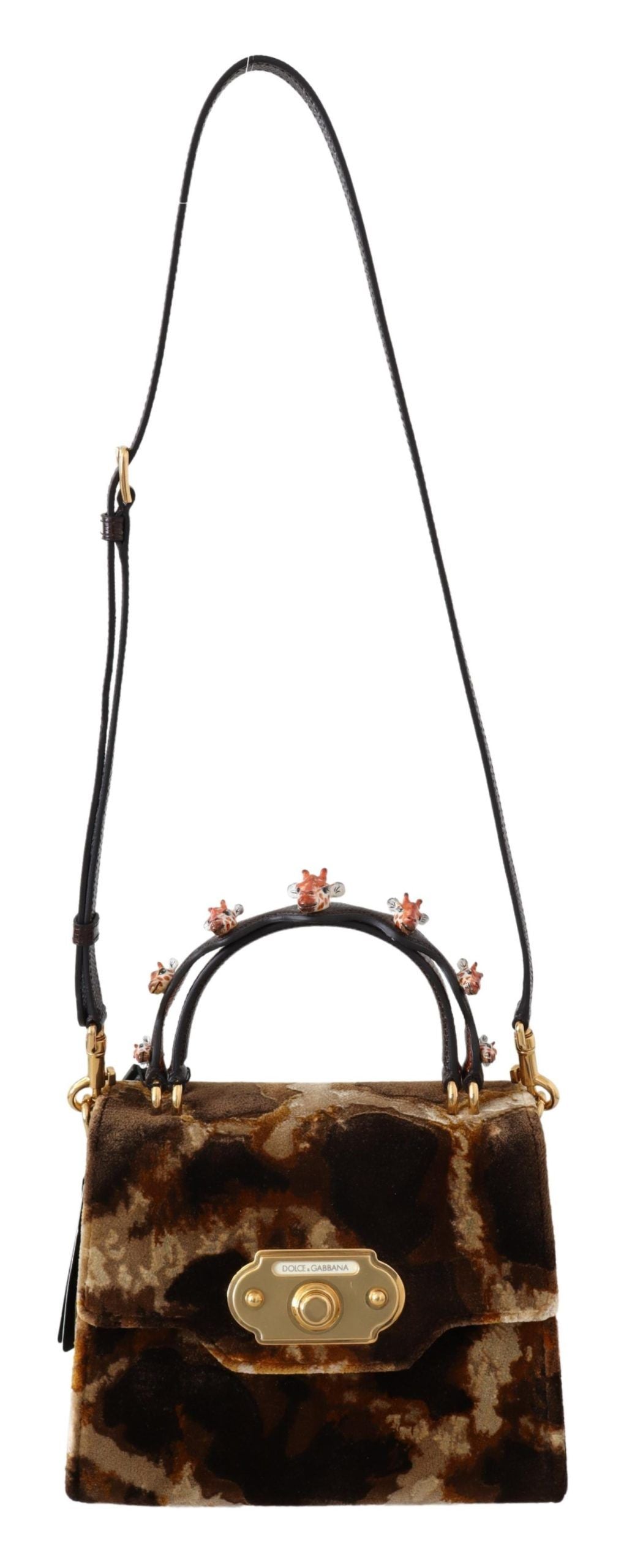 Dolce & Gabbana Brown Giraffe Crossbody Purse Borse WELCOME Purse Dolce & Gabbana