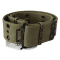 Ermanno Scervino Green 100% Cotton Rustic Bronze Buckle Belt