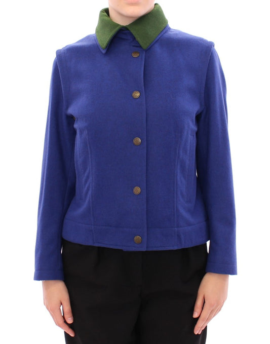 Andrea Incontri Habsburg Blue Green Wool Jacket Coat Andrea Incontri