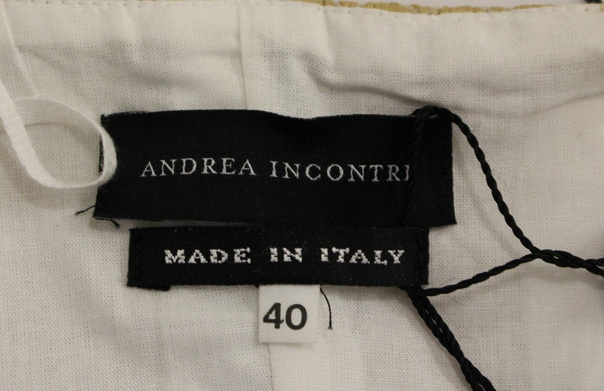 Andrea Incontri Beige Silk Cami Tank Top Andrea Incontri