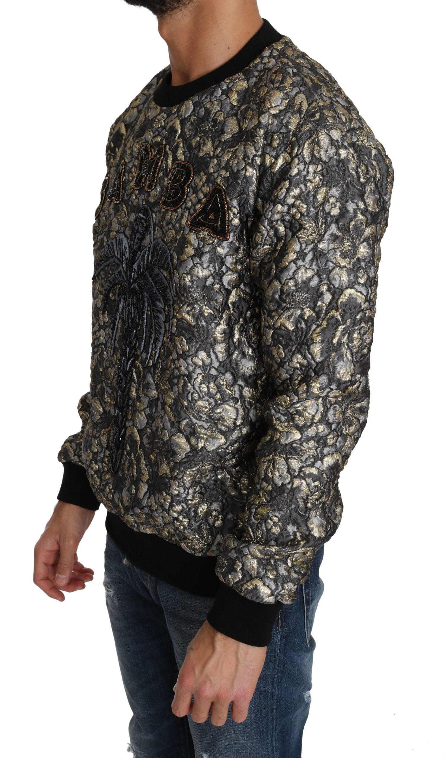 Dolce & Gabbana Multicolor SAMBA Jacquard Palmtree Pullover Sweater Dolce & Gabbana