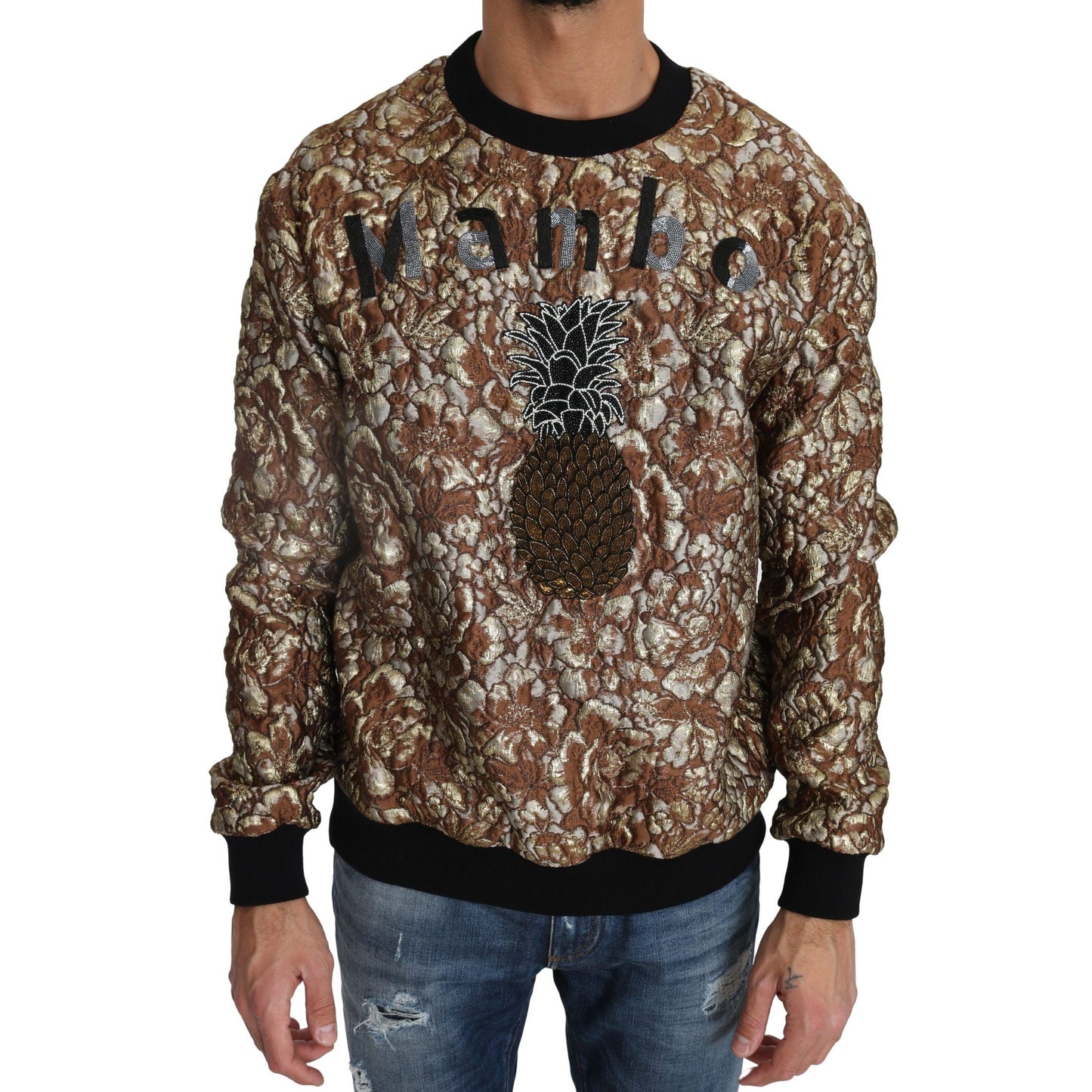 Dolce & Gabbana Multicolor MAMBO Jacquard Pineapple Pullover Sweater Dolce & Gabbana