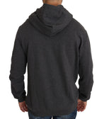 Dolce & Gabbana Gray Hooded Red Crystal Heart Gun Sweater