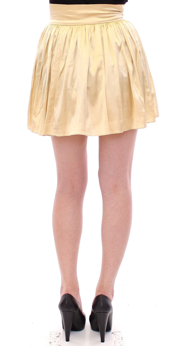Andrea Incontri Beige Floral Embroidery Mini Skirt Andrea Incontri