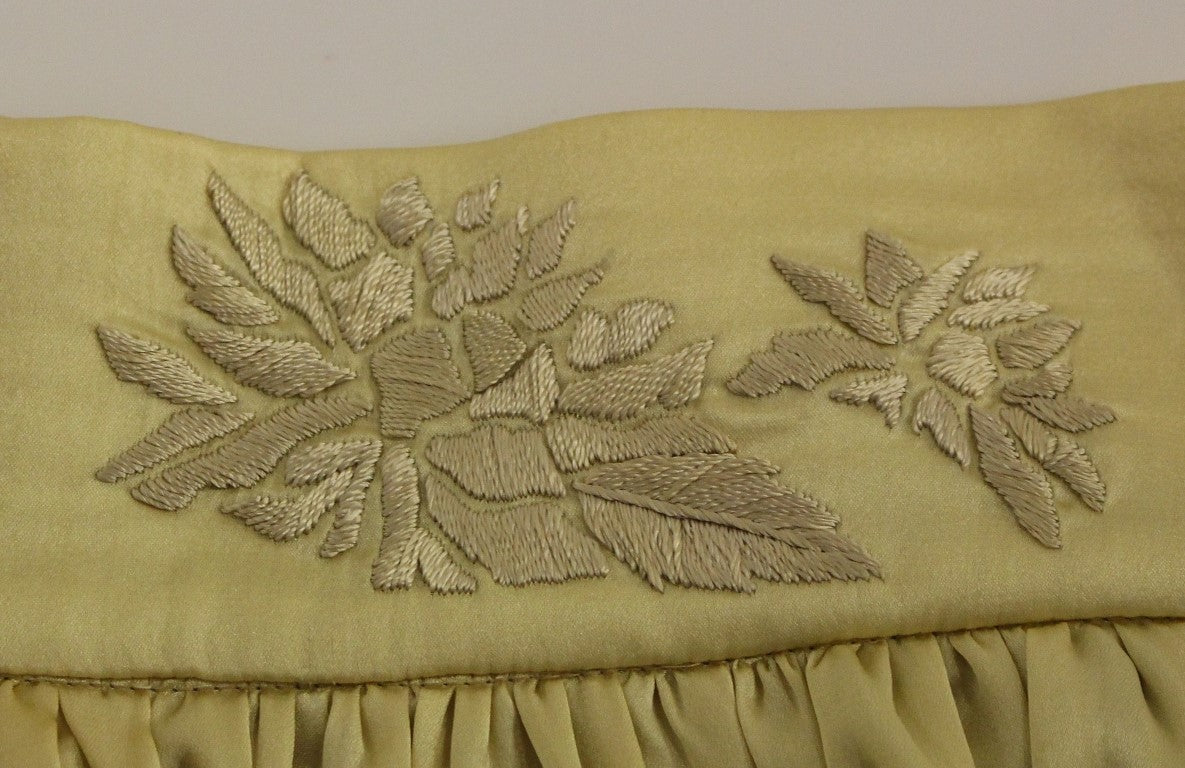 Andrea Incontri Beige Floral Embroidery Mini Skirt Andrea Incontri