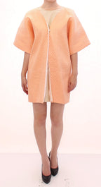 Andrea Incontri Pink Short Sleeves Jacket Coat Andrea Incontri