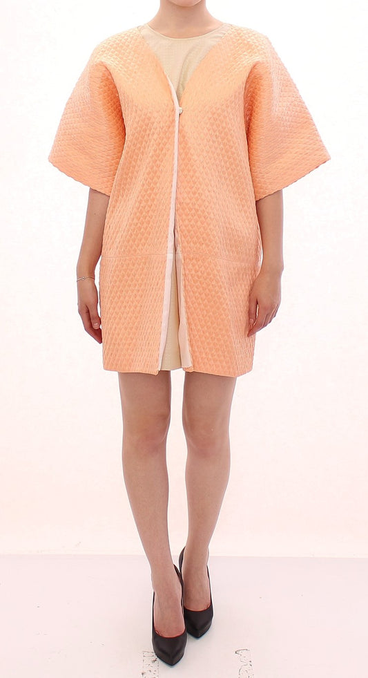 Andrea Incontri Pink Short Sleeves Jacket Coat Andrea Incontri