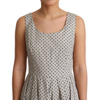 Dolce & Gabbana Beige Polka Dotted Cotton A-Line Dress