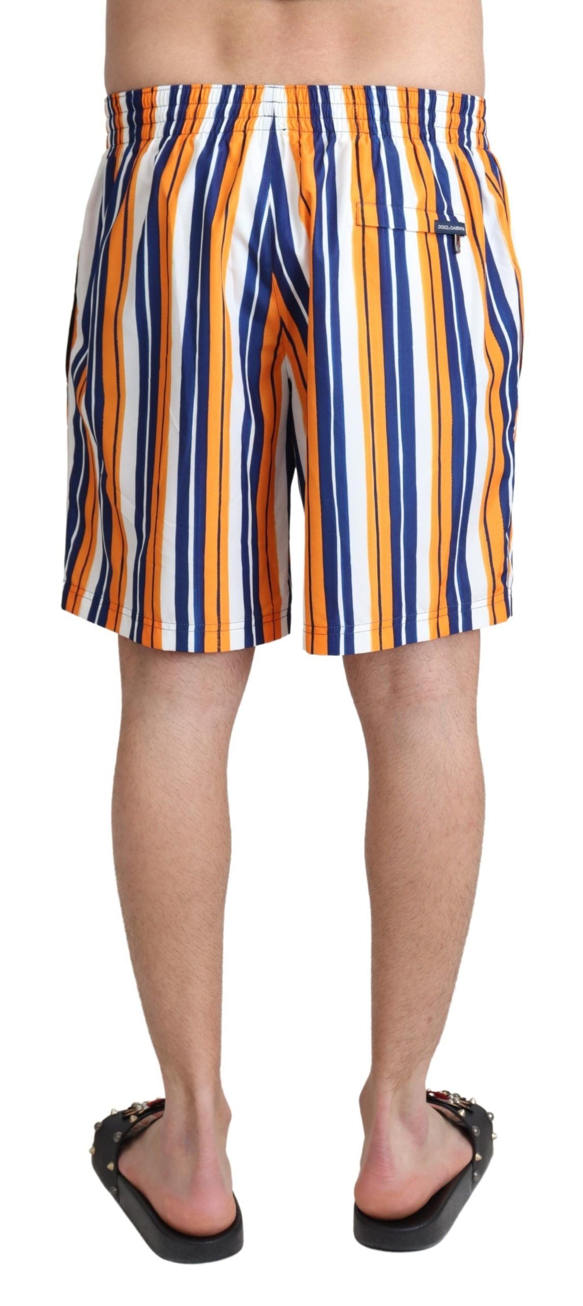 Dolce & Gabbana Multicolor Striped Beachwear Swimshorts Dolce & Gabbana