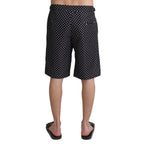 Dolce & Gabbana Black Polka Dots Beachwear Shorts Swimwear