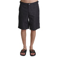 Dolce & Gabbana Black Polka Dots Beachwear Shorts Swimwear