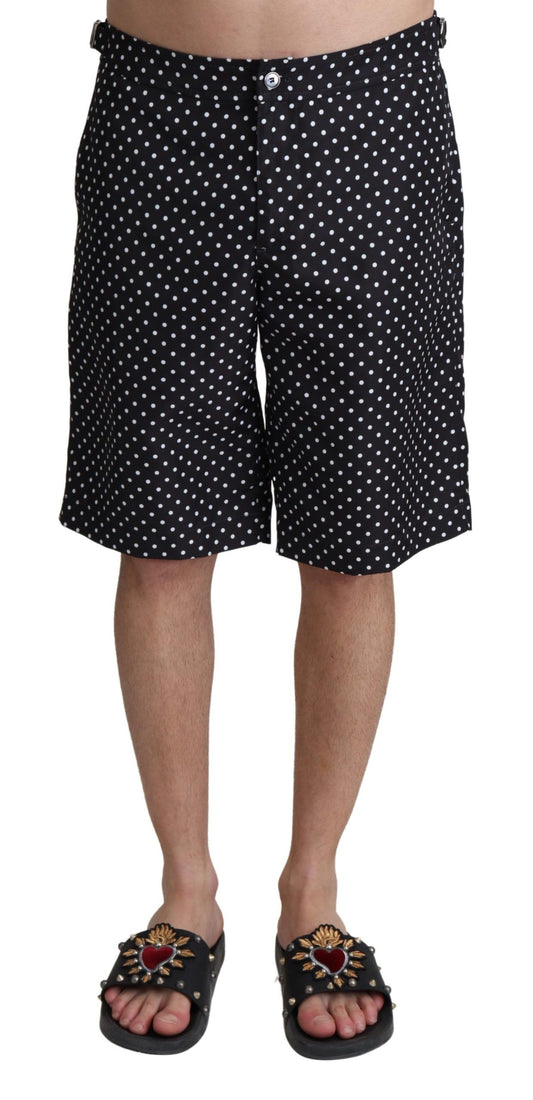 Dolce & Gabbana Black Polka Dots Beachwear Shorts Swimwear Dolce & Gabbana