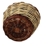 Dolce & Gabbana Beige Wood Wicker Rattan Basket Tote Bag