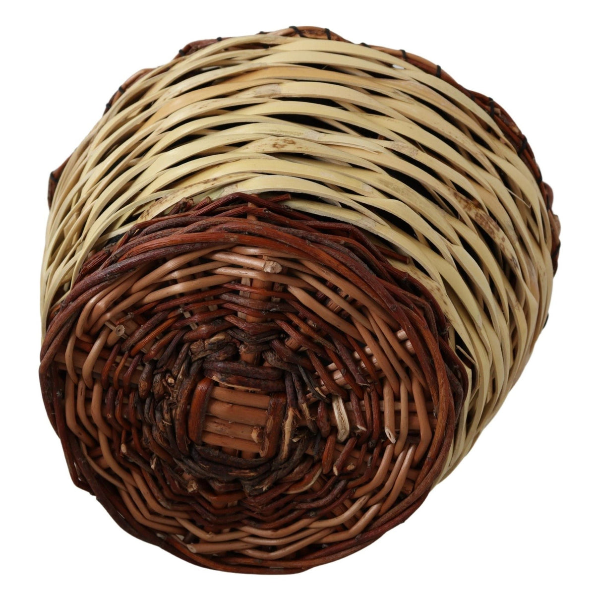 Dolce & Gabbana Beige Wood Wicker Rattan Basket Tote Bag