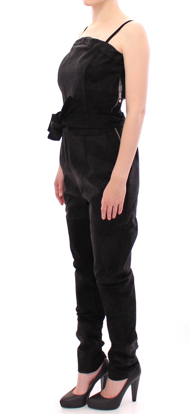 La Maison du Couturier Black Leather Jumpsuit La Maison du Couturier