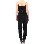La Maison du Couturier Black Leather Jumpsuit