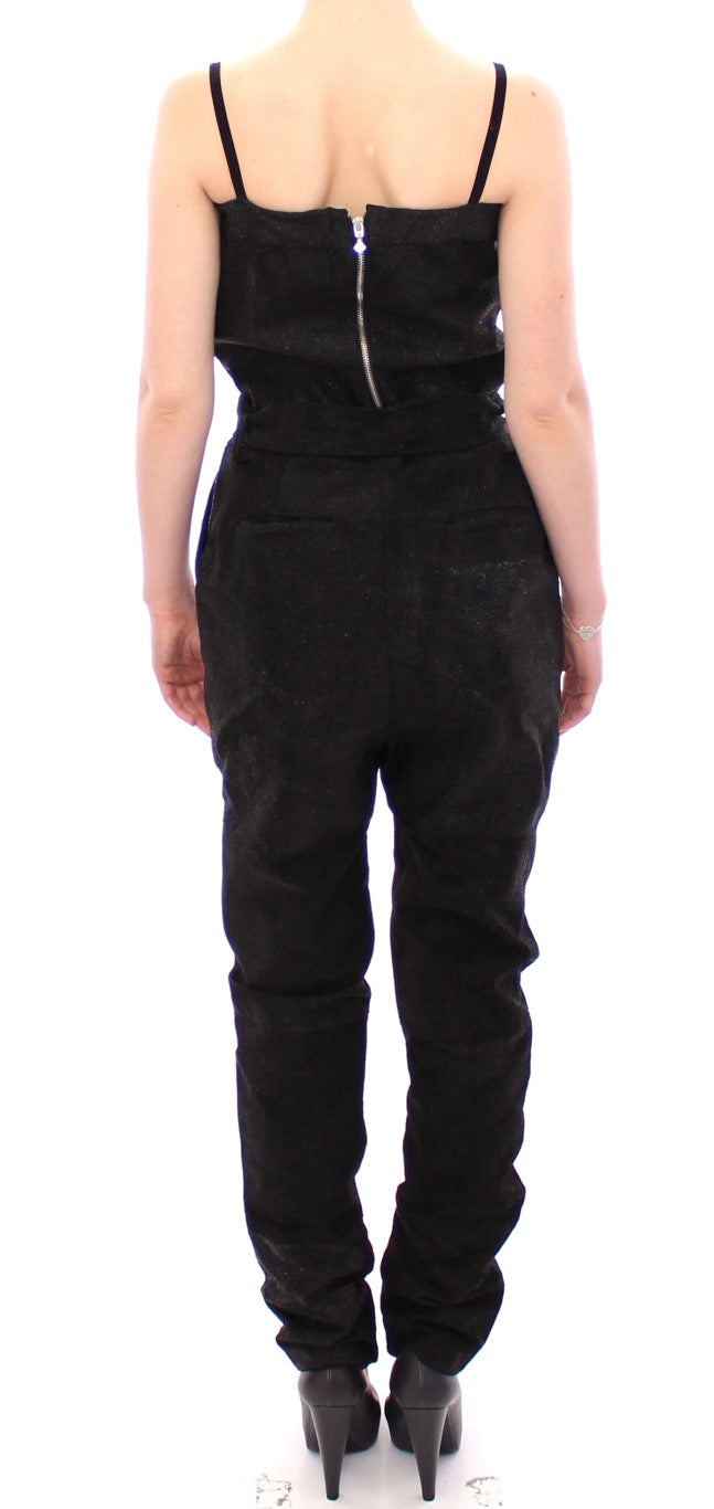 La Maison du Couturier Black Leather Jumpsuit La Maison du Couturier