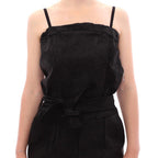 La Maison du Couturier Black Leather Jumpsuit