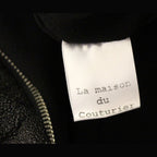 La Maison du Couturier Black Leather Jumpsuit