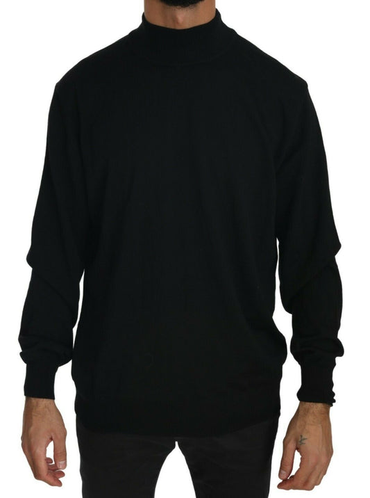 MILA SCHÖN Black Turtle Neck Pullover Top Virgin Wool Sweater MILA SCHÖN