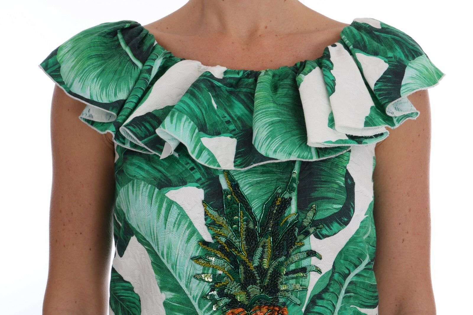 Dolce & Gabbana Pineapple Banana Sequins Blouse T-shirt Dolce & Gabbana