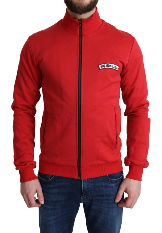 Dolce & Gabbana Red DG Motor Club Zippered Cardigan Sweater Dolce & Gabbana