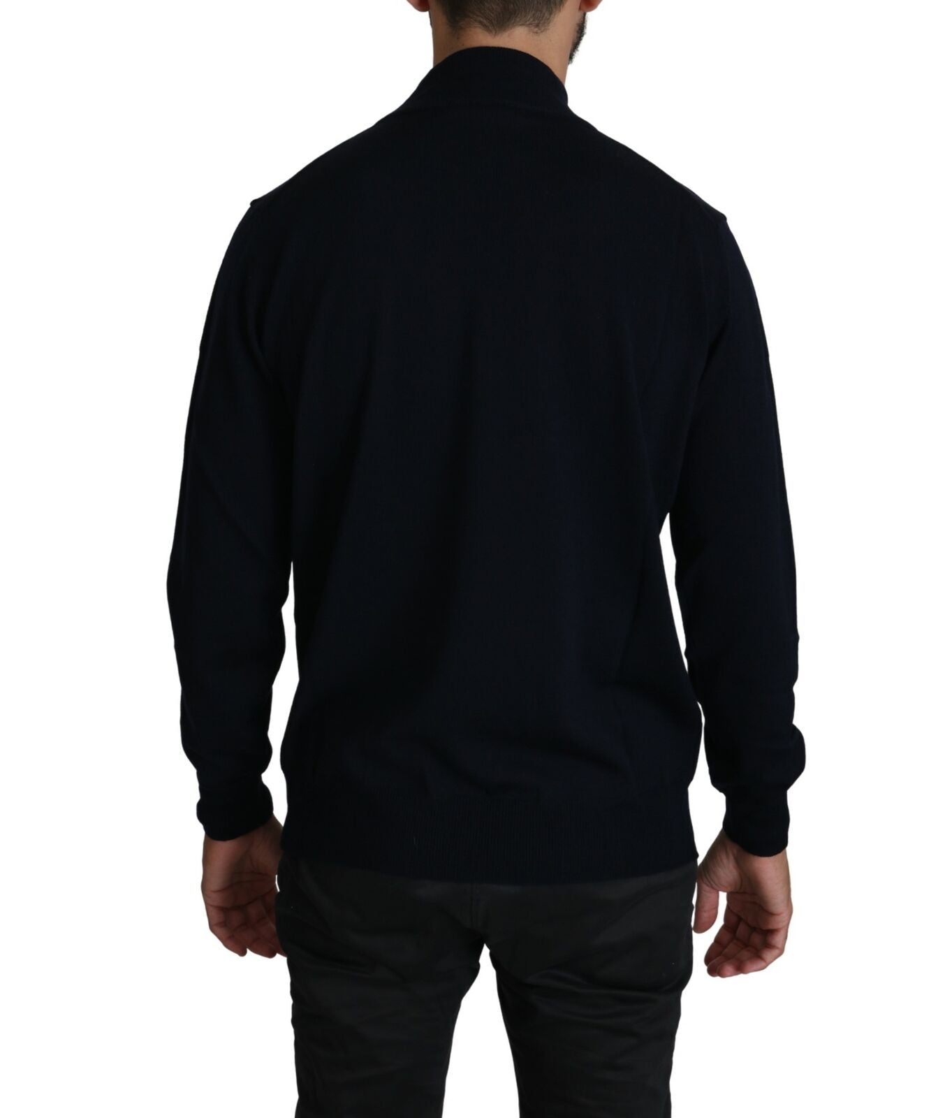 MILA SCHÖN Dark Blue Crewneck Pullover 100% Wool Sweater MILA SCHÖN