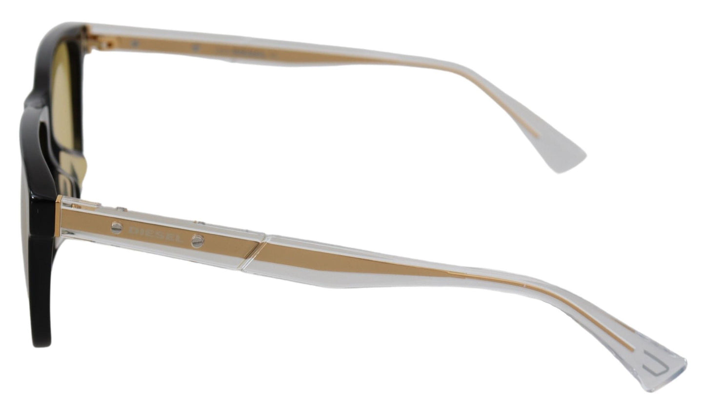 Diesel Black Frame DL0330-D 01E 57 Yellow Transparent Lenses Sunglasses Diesel
