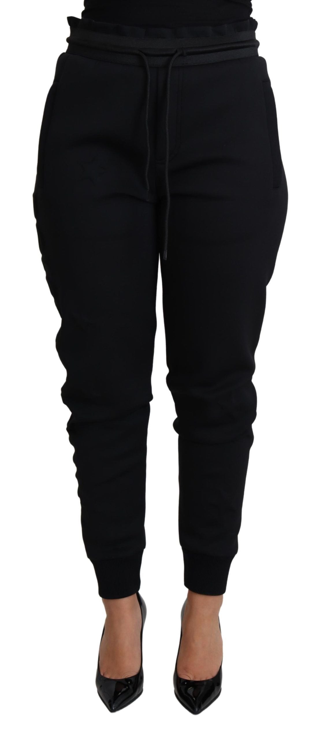 Dolce & Gabbana Black Polyester Neoprene Jogger Trouser Pants Dolce & Gabbana