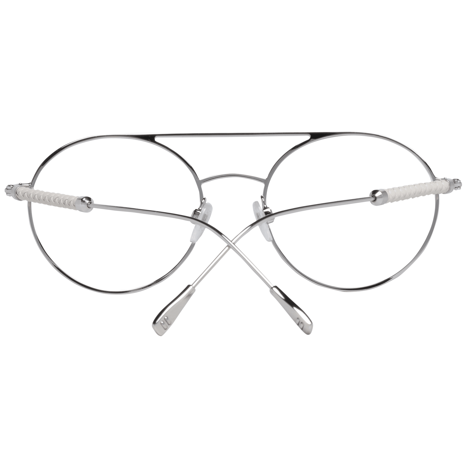 Tod's White Metal & Leather Glasses Frames